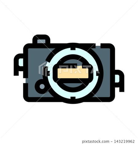 Digital camera focus capturing image icon illustration 143219962
