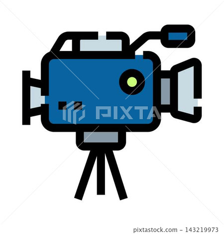 Professional video camera filming a movie production Professional video camera filming a movie production 143219973