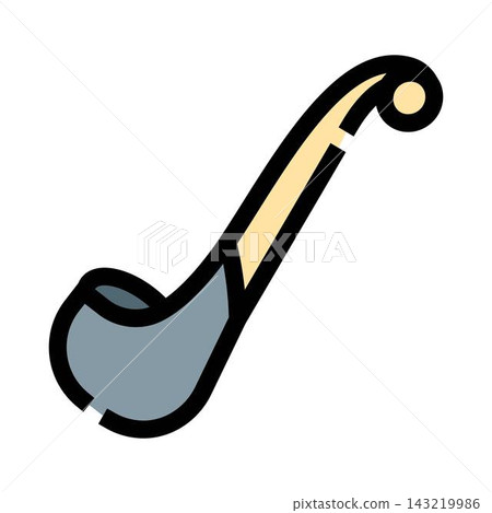 Smoking pipe icon representing traditional tobacco habit Smoking pipe icon representing traditional tobacco habit 143219986