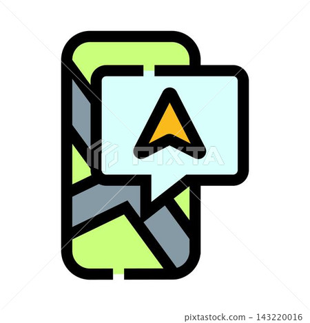Mobile phone displaying map navigation and location tracking Mobile phone displaying map navigation and location tracking 143220016