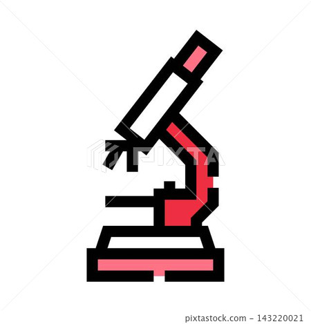 Optical microscope icon representing science education and research Optical microscope icon representing science education and research 143220021