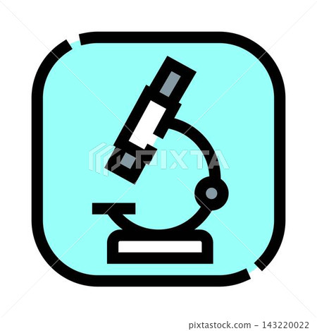 Microscope icon for scientific research and education 143220022