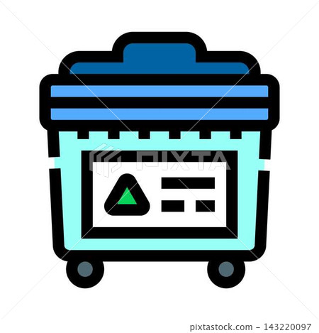 Waste recycling bin with arrow sign icon Waste recycling bin with arrow sign icon 143220097