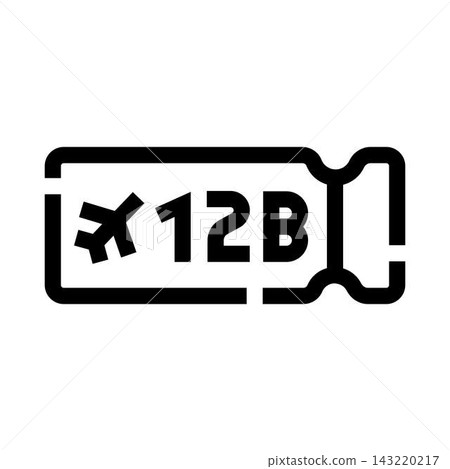 Airplane boarding pass icon illustrating flight travel Airplane boarding pass icon illustrating flight travel 143220217