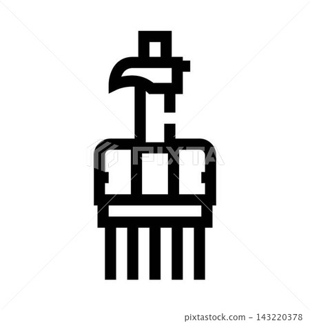 Building structure with hammer and chisel icon design Building structure with hammer and chisel icon design 143220378