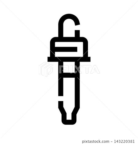 Dropper or pipette healthcare laboratory tool icon Dropper or pipette healthcare laboratory tool icon 143220381