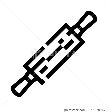 Rolling pin kitchen tool outline icon baking Rolling pin kitchen tool outline icon baking 143220467