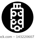 Abstract logo incorporating typography design in a circle 143220607