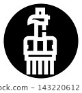 Royal crown outline icon with regal emblem 143220612