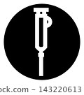 Crutch icon for medical mobility and recovery support 143220613