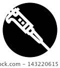 Micropipette laboratory scientific tool icon design 143220615