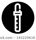 Laboratory pipette icon dropper for scientific research 143220616
