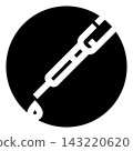 Syringe dispensing a medical fluid drop icon 143220620