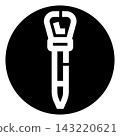 Jackhammer drill bit power tool icon design 143220621
