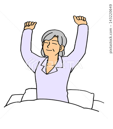 An elderly woman getting out of bed An elderly woman getting out of bed 143220649