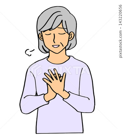 Elderly women feel relieved Elderly women feel relieved 143220656