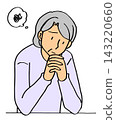 Worried elderly woman 143220660