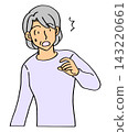 Surprised elderly woman 143220661