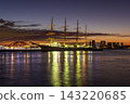 Kobe Port and sailing ships at dawn, in Chuo Ward, Kobe City. 143220685