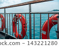Lifebuoys on a Ship's Deck 143221280