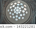 Intricate Dome Ceiling with Symmetrical Openings 143221281