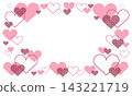 A cute frame full of red hearts. 143221719