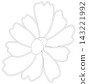 Minimalist Botanical Wildflower Line Art 143221992