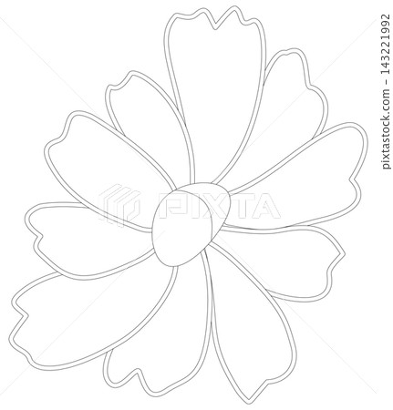 Minimalist Botanical Wildflower Line Art 143221992