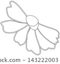 Minimalist Botanical Wildflower Line Art 143222003