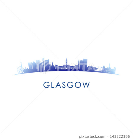 Glasgow skyline silhouette. Glasgow skyline silhouette. 143222396