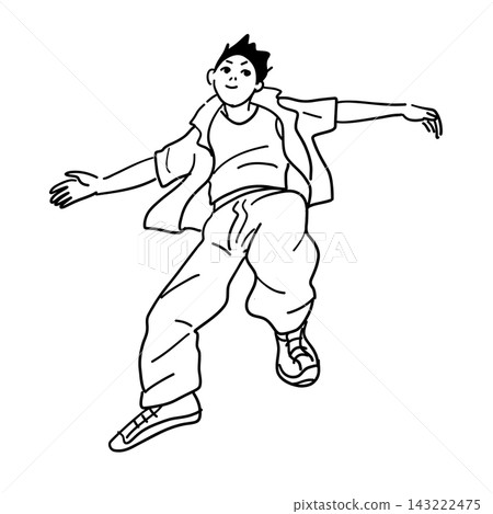 A man dancing (line drawing) A man dancing (line drawing) 143222475