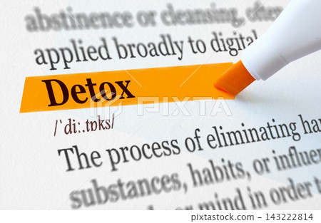 the definition of the word DETOX highlighted in orange the definition of the word DETOX highlighted in orange 143222814