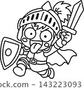 An illustration of a mischievous and playful hero character. 143223093