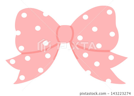 Pastel pink polka dot ribbon bow cute knot decor element sticker print visual graphic clipart artwork design icon illustration Pastel pink polka dot ribbon bow cute knot decor element sticker print visual graphic clipart artwork design icon illustration 143223274