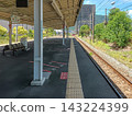 Platform at Shimosone Station on the JR Kyushu Nippo Main Line, the central station of Kokura Minami Ward, Kitakyushu City. 143224399