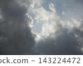 Sunlight shining through the cloudy sky 143224472
