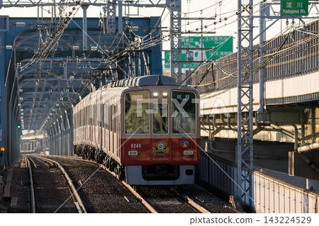 【阪神本線】直達特快列車跨越淀川 143224529