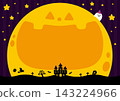 萬聖節夜空和月亮 143224966