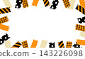 Halloween-colored masking tape frame 143226098