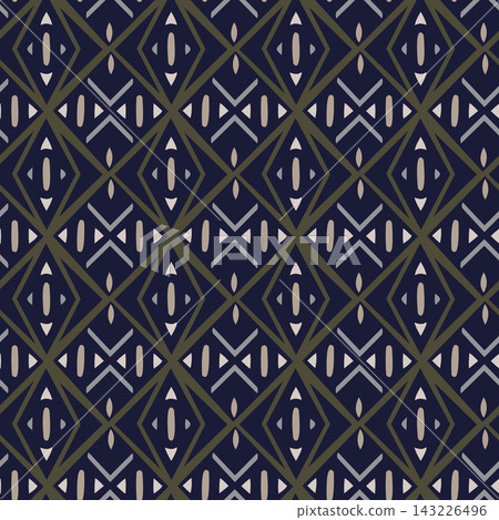 Textile motif seamless pattern. Abstract line shape geometric motif basic pattern continuous background. Man shirt all over print block. Textile motif seamless pattern. Abstract line shape geometric motif basic pattern continuous background. Man shirt all over print block. 143226496