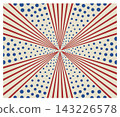 Retro circus background with rays and dots. Vector whimsical carnival backdrop. Vintage festival, fairground and funfair banner Retro circus background with rays and dots. Vector whimsical carnival backdrop. Vintage festival, fairground and funfair banner 143226578