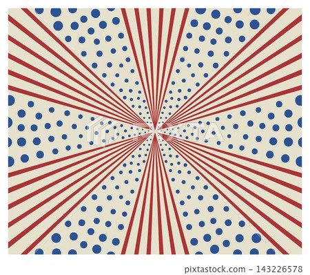 Retro circus background with rays and dots. Vector whimsical carnival backdrop. Vintage festival, fairground and funfair banner Retro circus background with rays and dots. Vector whimsical carnival backdrop. Vintage festival, fairground and funfair banner 143226578