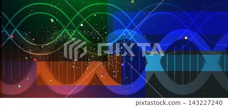 Futuristic molecule structure, DNA sequence, connected neural web 143227240