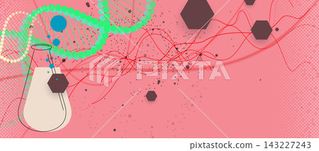 Futuristic molecule structure, DNA sequence, connected neural web Futuristic molecule structure, DNA sequence, connected neural web 143227243