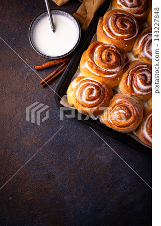 Cinnamon rolls with cream cheese frosting Cinnamon rolls with cream cheese frosting 143227848