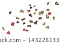 Ground peppercorn splash isolated on white background with clipping path 143228133