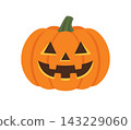 Pumpkin ghost, flat illustration 143229060
