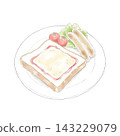toast and wiener breakfast 143229079