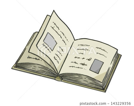 An illustration (icon) of an old-fashioned book. An illustration (icon) of an old-fashioned book. 143229356