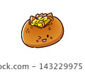 Cheese bread with cute characters 143229975
